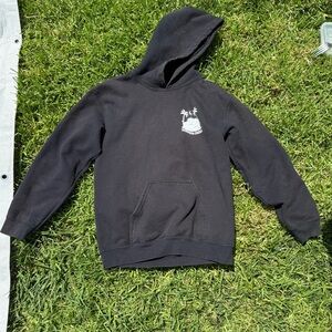 Black Hoodie with White Graphic